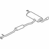 OEM 2009 Nissan Rogue Exhaust, Main Muffler Assembly - 20100-JM30A