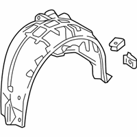 OEM 2018 Honda Civic Fender Left, Rear Inner - 74592-TGG-A01