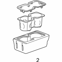 OEM 2016 Chevrolet Silverado 1500 Cup Holder - 23495227