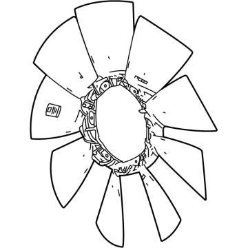 OEM GMC Sierra Fan Blade - 84012677