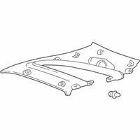 OEM Lexus Garnish, Roof Side, Inner RH - 62470-53080-A0