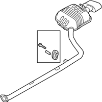 OEM 2015 Hyundai Sonata Rear Muffler Assembly - 28710-C1010