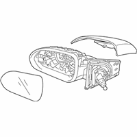 OEM Kia Rio Outside Mirror Assembly - 87610H9110