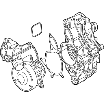 OEM COOLANT PUMP WITH SUPPORT - 11-51-8-054-857