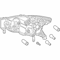 OEM 2017 Infiniti QX60 Left Headlight Assembly - 26060-9NF0D