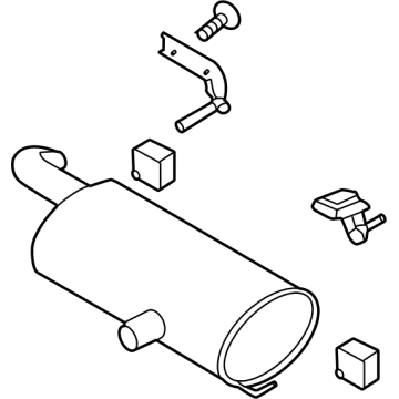 OEM 2022 Ford Bronco MUFFLER AND PIPE ASY - REAR - MB3Z-5230-C