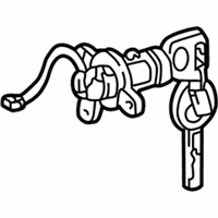 OEM Lexus Luggage Compartment Lock Cylinder & Key Set - 69055-30351