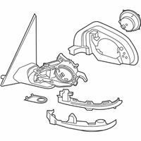OEM 2020 BMW X5 Heated Outside Mirror, Memor - 51-16-8-738-316