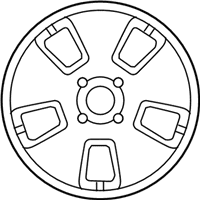 OEM 2008 Chevrolet Aveo5 Wheel Rim, Aluminum - 96653145