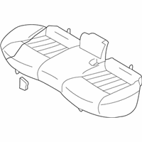 OEM 2013 Infiniti EX37 Cushion Assembly Rear Seat - 88300-1BN0C