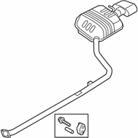 OEM 2018 Kia Optima Rear Muffler Assembly - 28710D5700