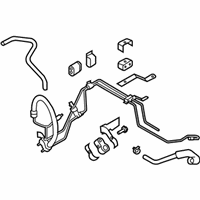 OEM 2010 Infiniti M45 Power Steering Hose & Tube Set - 49710-EH00A