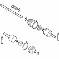 OEM 2012 Nissan Cube Shaft Assembly-Front Drive RH - 39100-ED805