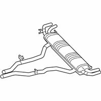 OEM BMW X7 Rear Muffler With Exhaust Fl - 18-30-8-487-389