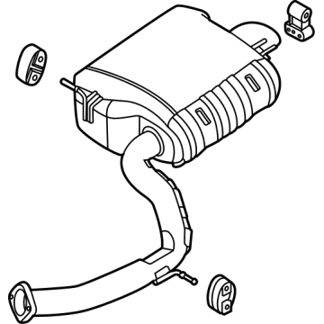 OEM 2022 Kia Sorento MUFFLER Assembly-Rear - 28710R5400