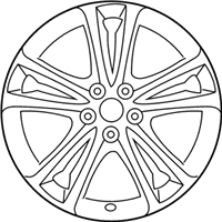 OEM 2016 Hyundai Genesis Coupe 19 Inch Wheel Deep Scratches - 52910-2M330