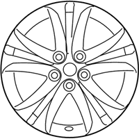 OEM Hyundai Genesis Coupe Rear Alloy Wheel - 52910-2M030