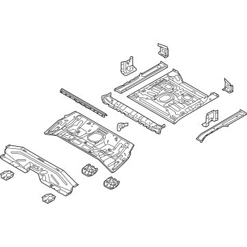 OEM 2020 Hyundai Ioniq Panel Assembly-Rear Floor - 65510-G7500