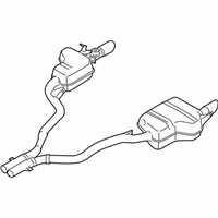 OEM 2012 BMW Z4 Exhaust System Center And Rear Muffler - 18-30-7-647-050