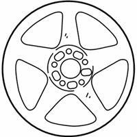 OEM 2000 Ford Mustang Wheel, Alloy - F9ZZ-1007-CA