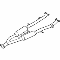 OEM 2017 Nissan 370Z Exhaust, Sub Muffler Assembly - 20300-1EA0A