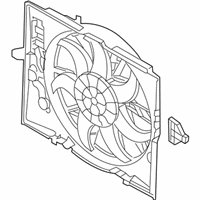 OEM 2008 BMW 550i Engine Cooling Fan Assembly - 17-42-7-534-911