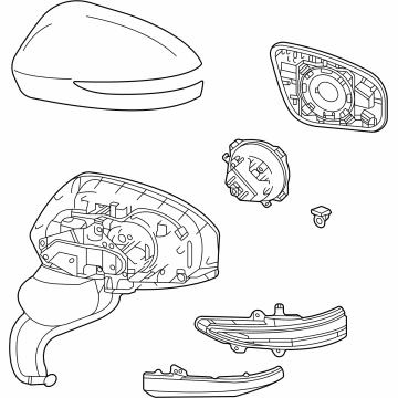OEM 2020 Toyota Mirai Mirror Assembly - 87910-62051-A1
