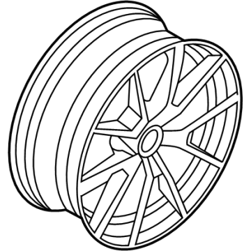 OEM BMW 840i Disc Wheel Light Alloy Jet B - 36-11-8-097-241