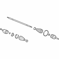 OEM Honda Element Driveshaft Assembly, Driver Side (Reman) - 44306-SCV-A51RM