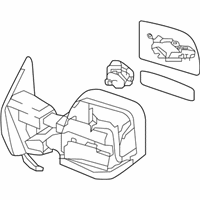 OEM 2020 Nissan Titan XD Mirror Assembly-Outside LH - 96302-9FT4E