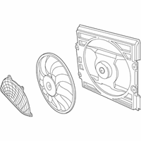 OEM 2002 BMW 745i Fan Compression Shroud - 64-54-6-921-379