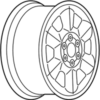 OEM 2002 GMC Envoy XL Wheel Rim-17X7 Aluminum Polished W/Tint - 9595181