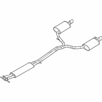 OEM 2013 Lincoln MKS Muffler & Pipe - DA5Z-5230-B