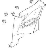 OEM 2013 Nissan Murano Finisher-Rear Side, RH - 76900-1GR0A