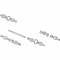 OEM 2000 Honda Accord Driveshaft Assembly, Driver Side - 44306-S4L-A53