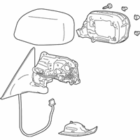 OEM 2006 Lexus GS430 Mirror Sub-Assy, Outer Rear View, RH - 87901-30240-D0