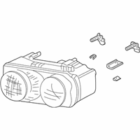 OEM 1996 Acura Integra Passenger Side Headlight Assembly Composite - 33100-ST7-A02