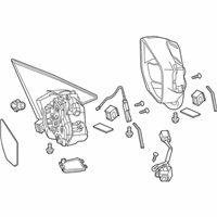 OEM Honda Crosstour Mirror Assembly, Passenger Side (R.C.) (Heated) - 76208-TY4-A51