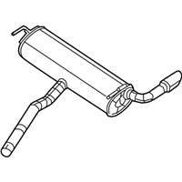 OEM 2014 Jeep Cherokee Exhaust Muffler And Tailpipe - 68109907AI