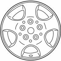 OEM 2001 Jeep Wrangler Aluminum Wheel - 5FG56PAKAB