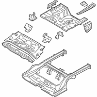 OEM 2010 Kia Forte Koup Panel Complete-Rear Floor - 655001M210