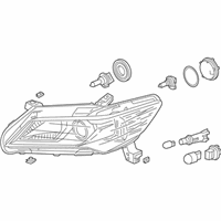 OEM 2015 Acura ILX Headlight Driver Side Halogen - 33150-TX6-A02