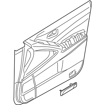 Nissan 80900-1GR0A Finisher Assy-Front Door, RH