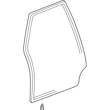 Lexus 67872-60080 Weatherstrip, Rear Door, LH