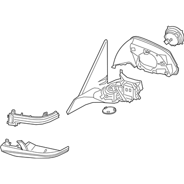 BMW 51-16-7-420-322 Heated Outside Mirror, Memory Bus, Right
