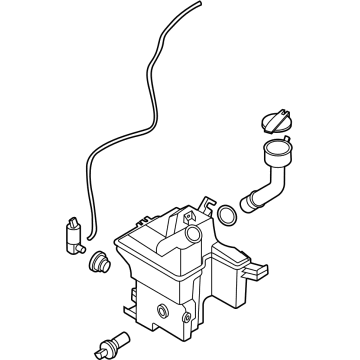 Hyundai 98610-L0000 Reservoir & Pump Assembly-Washer