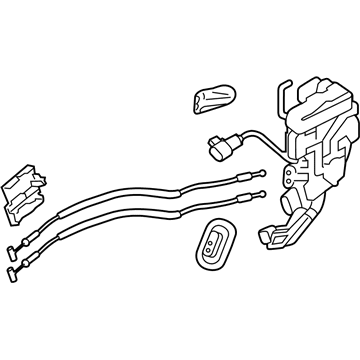 Kia 813202T060 Front Door Latch & Actuator Assembly, Right