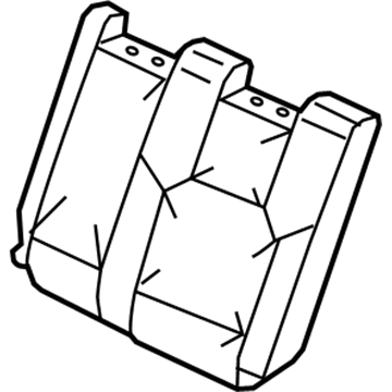 Honda 82521-SZA-A41ZA Cover, Left Rear Seat-Back Trim (Baltic Blue) (Leather)