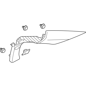 Acura 84131-TGV-A11ZB Garnish, Passenger Side (Deep Black)