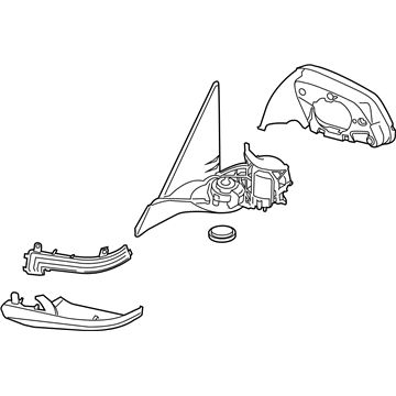 BMW 51-16-7-285-135 Exterior Mirror Without Glass, Heated, Left